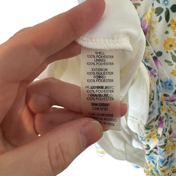 Calvin Klein Sleeveless Chiffon‎ A Line Floral Asymmetric Midi Dress 12 - Picture 6 of 8